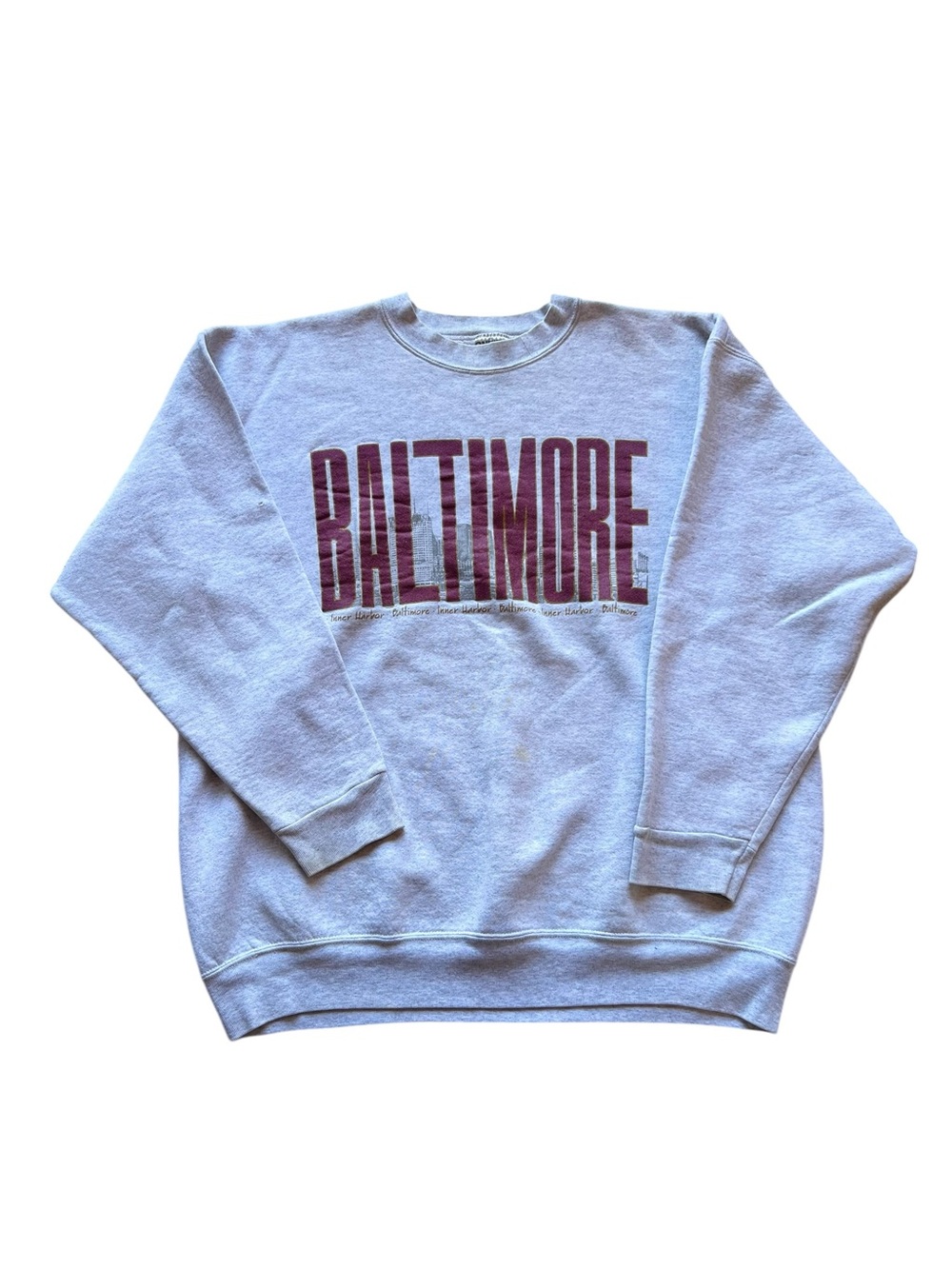VTG Baltimore Oneita Gray Crewneck Sweatshirt XXL